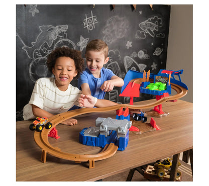 Jam Supercharge Speedway Playset with 2 Monster Trucks