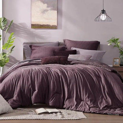 Queen 7‑Piece Reversible Microfiber Bed‑in‑a‑Bag with Storage Pockets