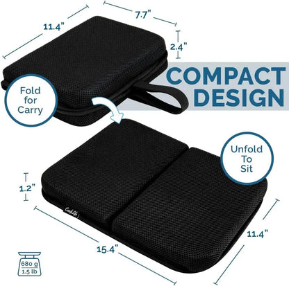 Ergo‑Gel Cooling Gel Travel Seat Cushion, Foldable Chair Pad