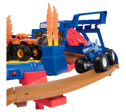 Jam Supercharge Speedway Playset with 2 Monster Trucks
