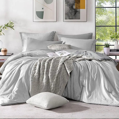 Queen 7‑Piece Reversible Microfiber Bed‑in‑a‑Bag with Storage Pockets